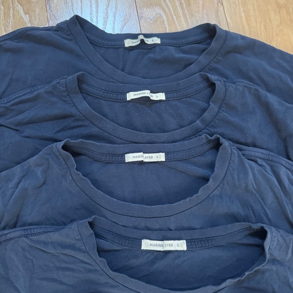 Marine Layer Signature Crew Tee - True Navy Blue - Size Large -For ALL 10 shirts - Picture 2 of 5
